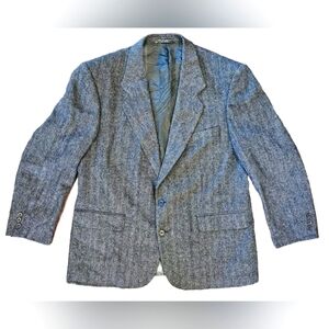 Michael Sterns Men's Vintage Gray Button Suit Shirt Jacket Top Mens